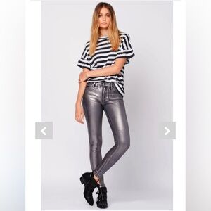 NWT✨BLACK ORCHID Gisele High Rise Skinny with Foil -UP THE AMP Italian Denim 28!